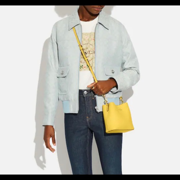 Yellow Mini Town Bucket Bag - Picture 2 of 4